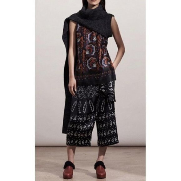 Thakoon Culotte Pant 6 Wide Leg Mosaic Jacquard Draped intermix moda operandi - Picture 1 of 12